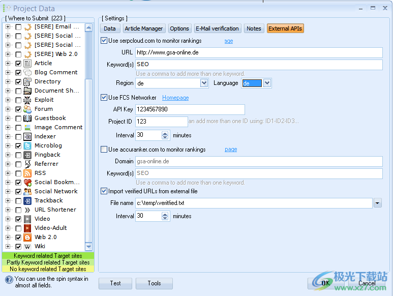 搜索引擎优化(GSA Search Engine Ranker)