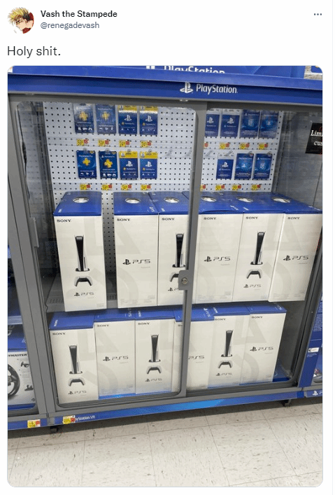 PS5在美国供货量激增 玩家:头一次见货架摆满PS5!