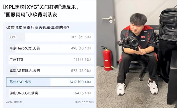 KPL季后赛“黑榜”新鲜出炉,小玖稳居第一,XYG、AG紧随其后!