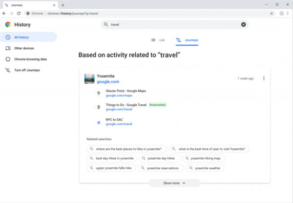 Chrome beta浏览器历史记录搜索全面升级1
