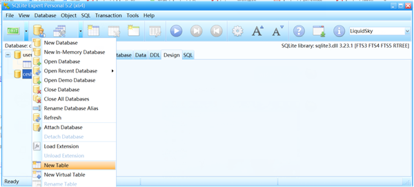 SQLite Expert中文版如何建表