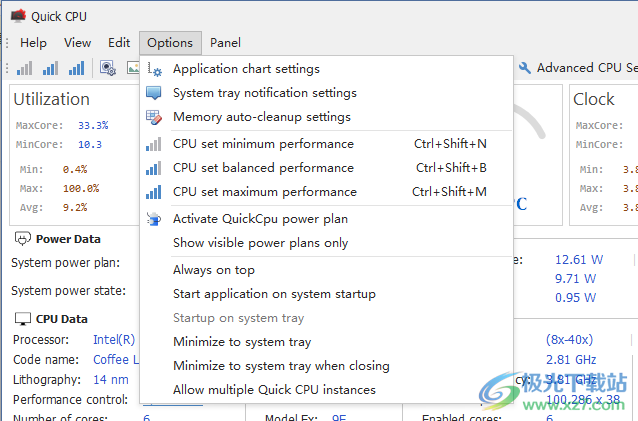 quick cpu(CPU性能监控软件)