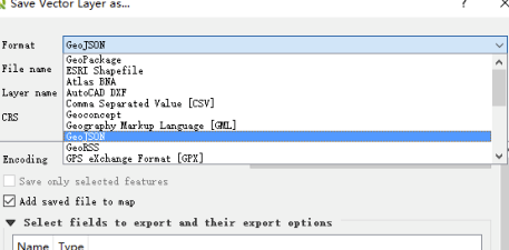 QGIS中文版生成geojson格式文件