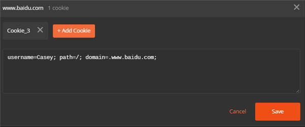 Postman设置cookie参数截图3
