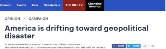 美国《国会山》网站截图 美国《国会山》网站截图