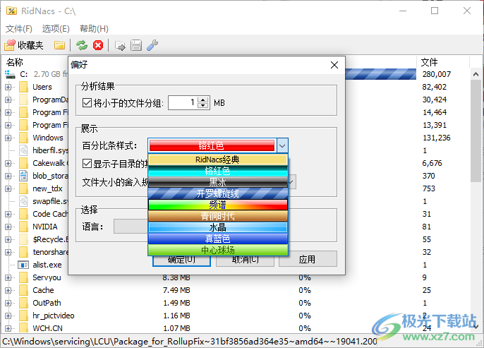 RidNacs汉化中文版(硬盘空间统计)