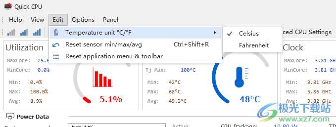 quick cpu(CPU性能监控软件)
