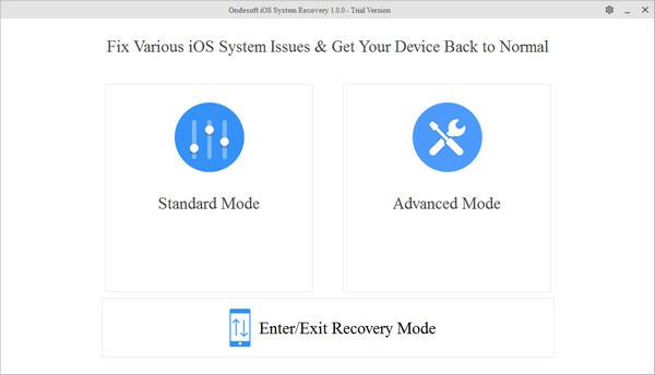 Ondesoft iOS System Recovery破解版截图