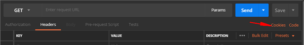 Postman设置cookie参数截图1