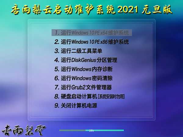 杏雨梨云U盘系统2021下载