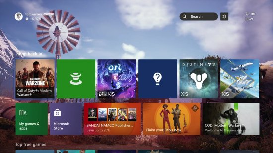 外媒分享Xbox新版UI演示壁纸获更大展示空间