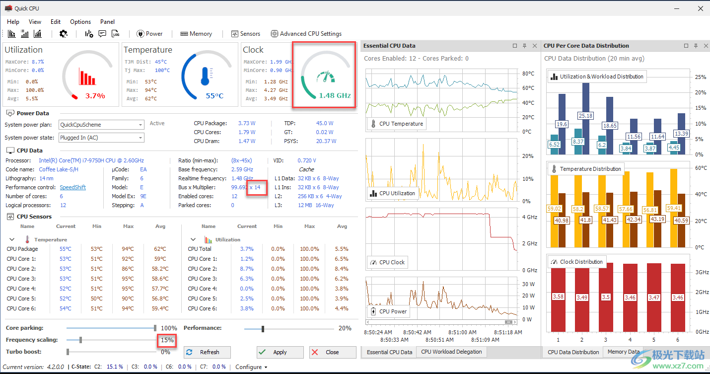 quick cpu(CPU性能监控软件)